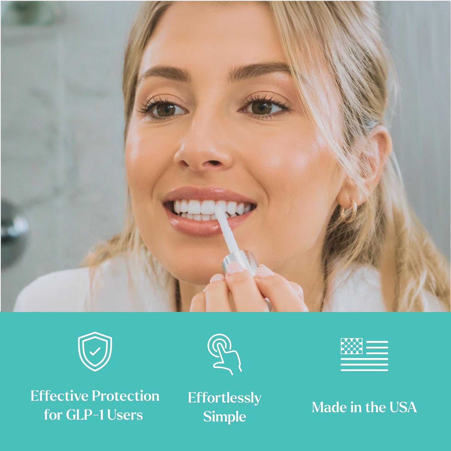 GLO Science Enamel Stain Protection Serum – Professional-Grade Serum Repairs, Strengthens & Shields Teeth Against Stains – Dentist Recommended, Fluoride Free, Safe for Sensitive Teeth – 0.176 oz