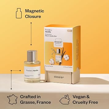 Dossier - Powdery Vanilla - Eau de Parfum - Inspired by Vanilla Skin - Long-Lasting Fragrance - Unisex - 1.7 fl oz (50ml)