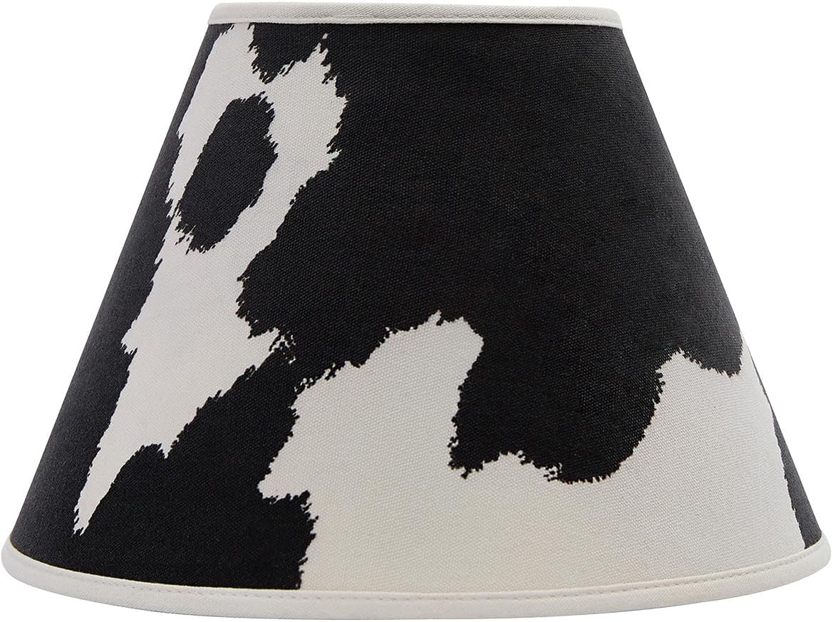 BLACK FOREST DECOR Cow Print Lampshade - 12 Inch, Decorative Accent, 12" Dia.