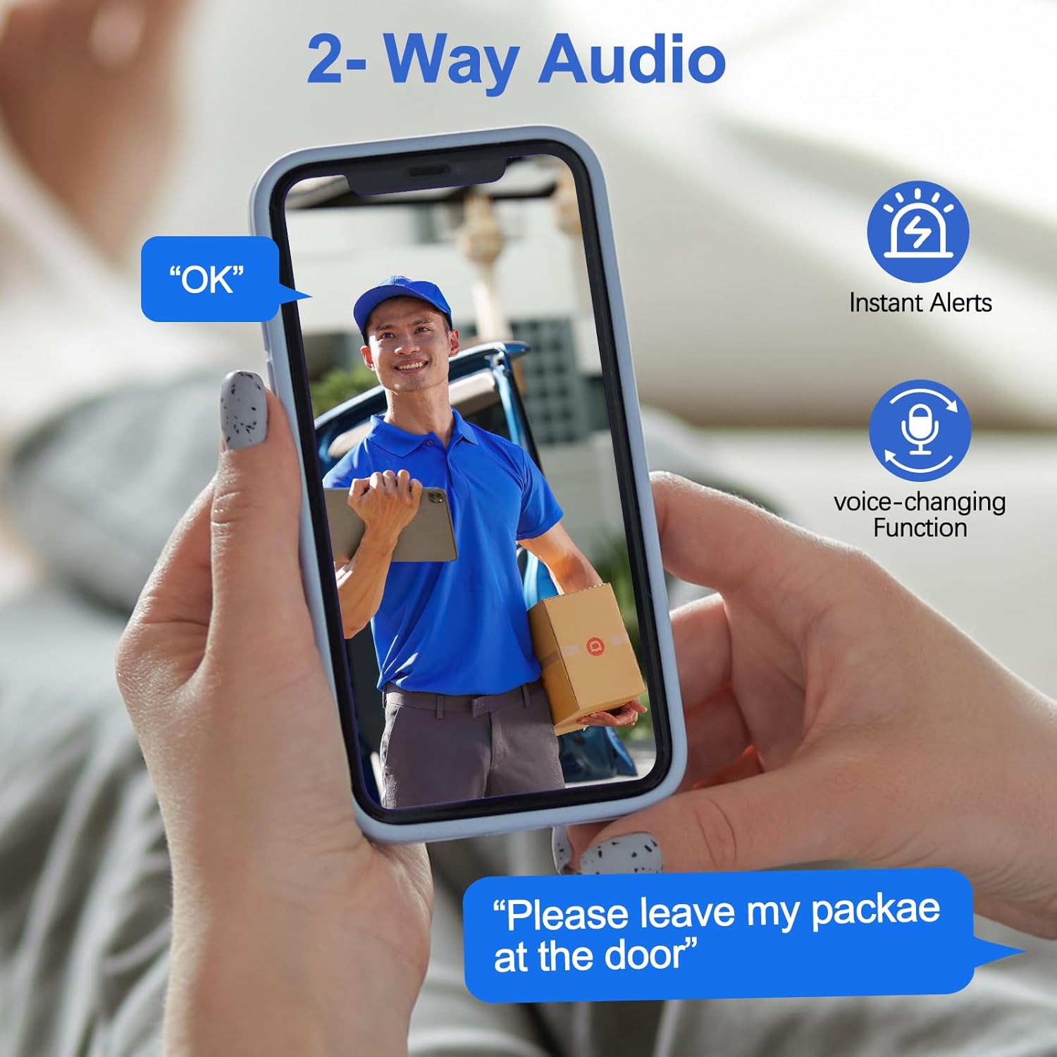 Two-Way Audio Communication via Smartphone