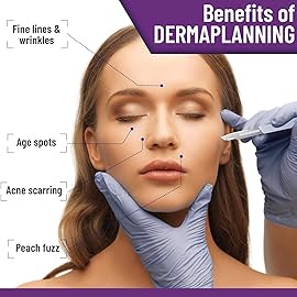 Disposable 15 Scalpel Blades, Sterile Pack of 20 Dermaplaning Blades with Plastic Scalpel Handle, Surgical Knife Scalpel for School Science, High Carbon Steel Dermablade Surgical Blades