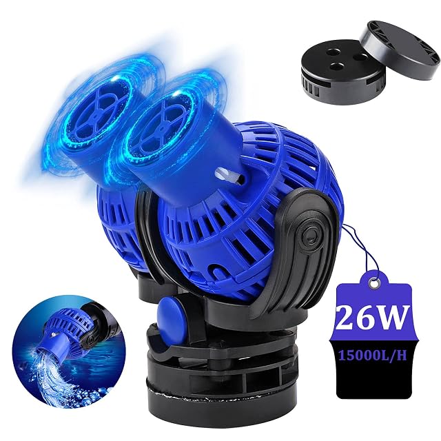 EXLECO JVP-232 - Bomba de onda (15000L/H, 26 vatios, bomba de elaboración de ondas para acuario, 150~200 cm…