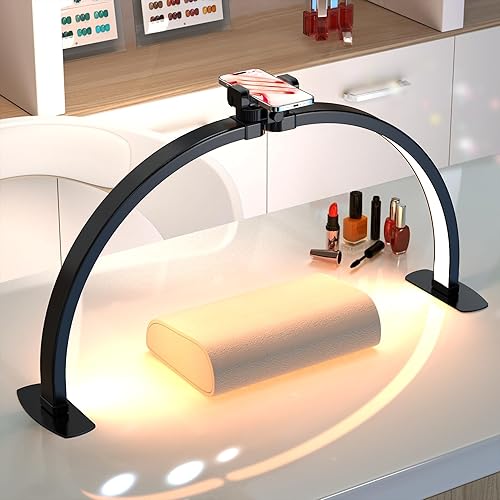 SLYFTE Professional Large Half Moon Light for Nail Desk with