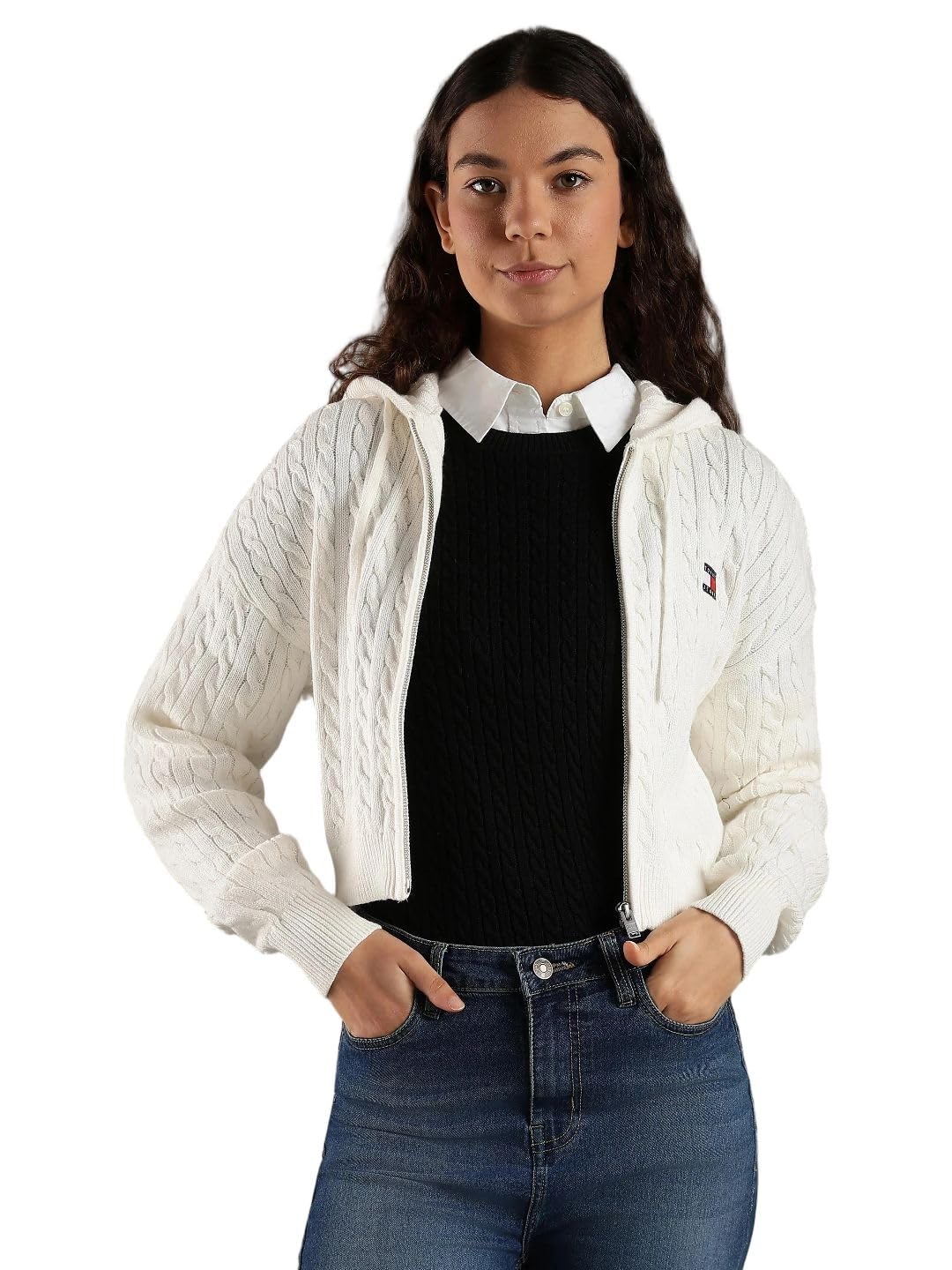 tommy hilfiger Regular fit cotton hooded jacket-picture-26