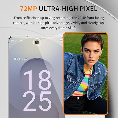 Miniatura 7 de Teléfonos I25 Ultra Desbloqueados, Pantalla HD de 6.9", 8GB+256GB Android 15.0 Smartphone, Batería de 8000mAh, Cámara de 72+108MP, Lápiz óptico