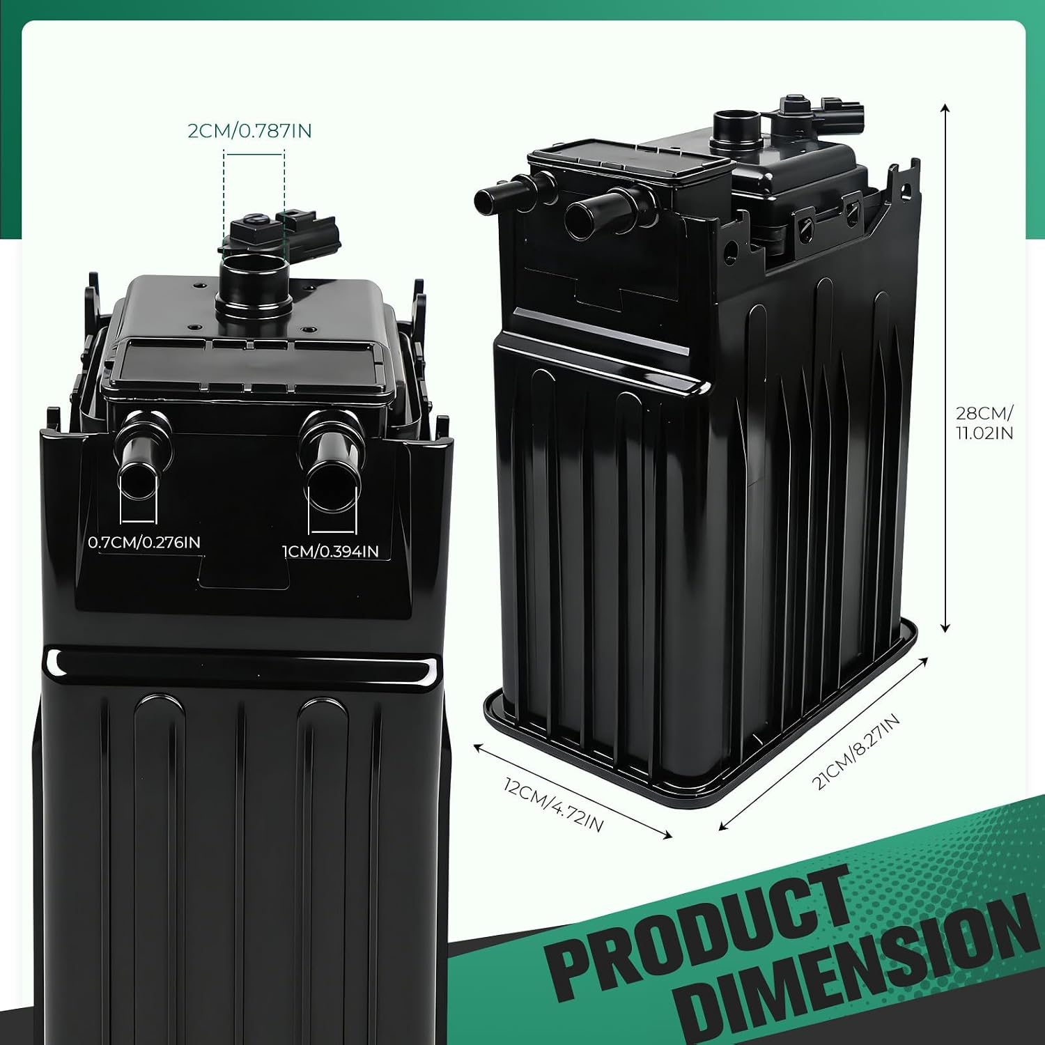 Vapor Canister compatible with Ford F150 F250 F350 F450 F550 E150 E250 E350 E450 E550 2000-2019 replace 911-380