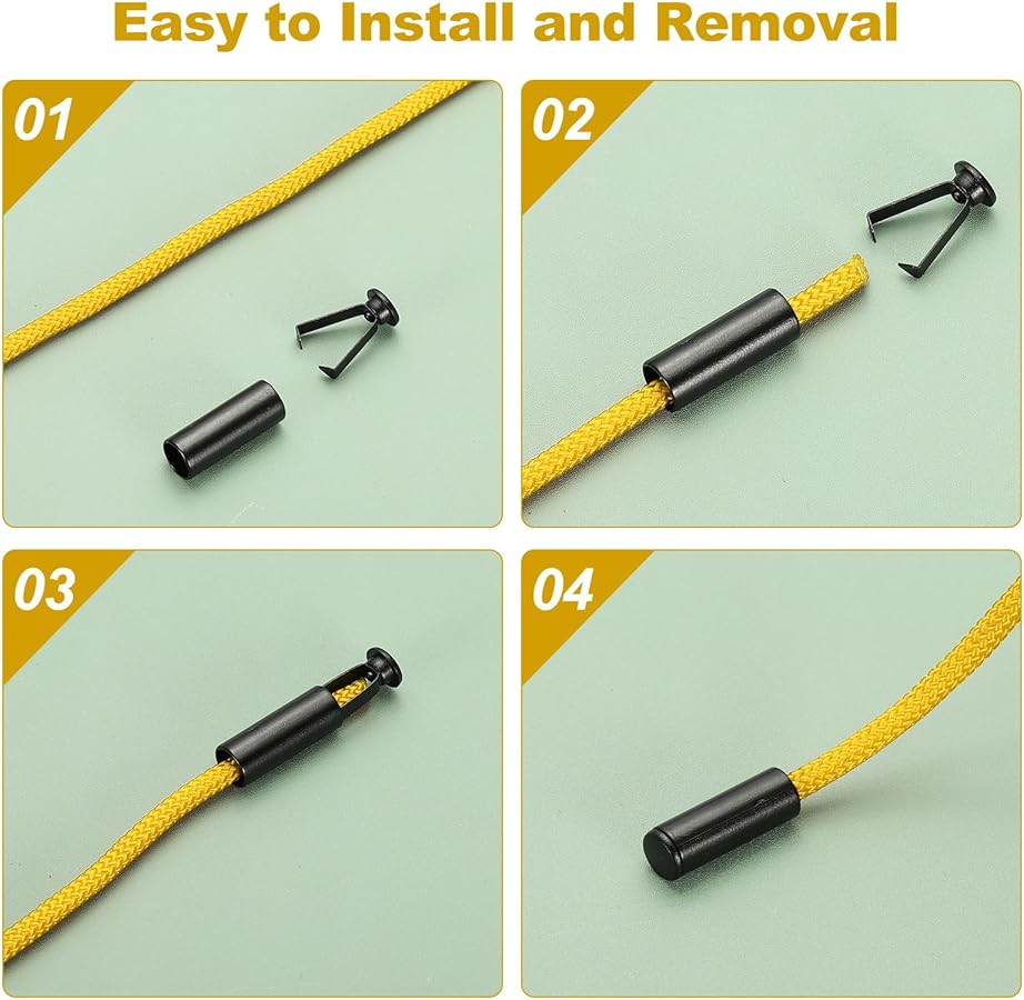 PATIKIL 24 Embouts De Lacets Avec Vis, Alliage 25mm Aglets