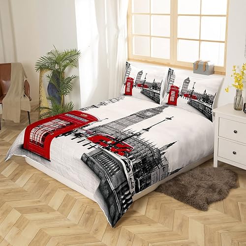 Vista 66 de Feelyou Juego de ropa de cama de coche de carreras para niños, juego de funda de edredón de deportes extremos para niños y niños, funda de edredón