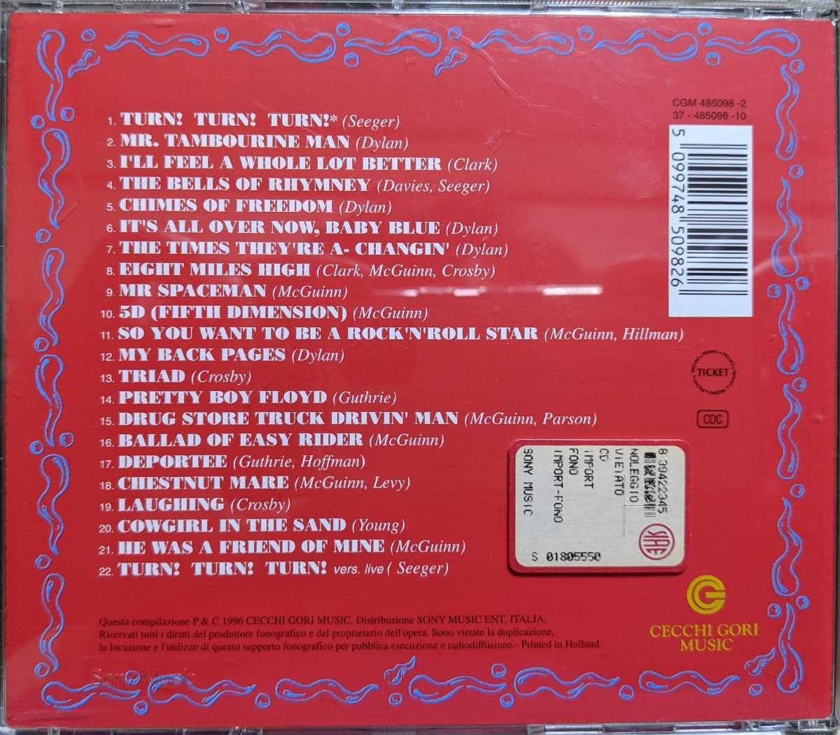 BYRDS   バーズ Amazon.co.jp: 【希少盤】The Byrds/Return / CGM485098-2