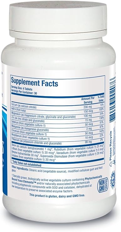 BIOTICS RESEARCH Bio Multi Plus, Iron & Copper Free Multi Minerals, 120Tabs