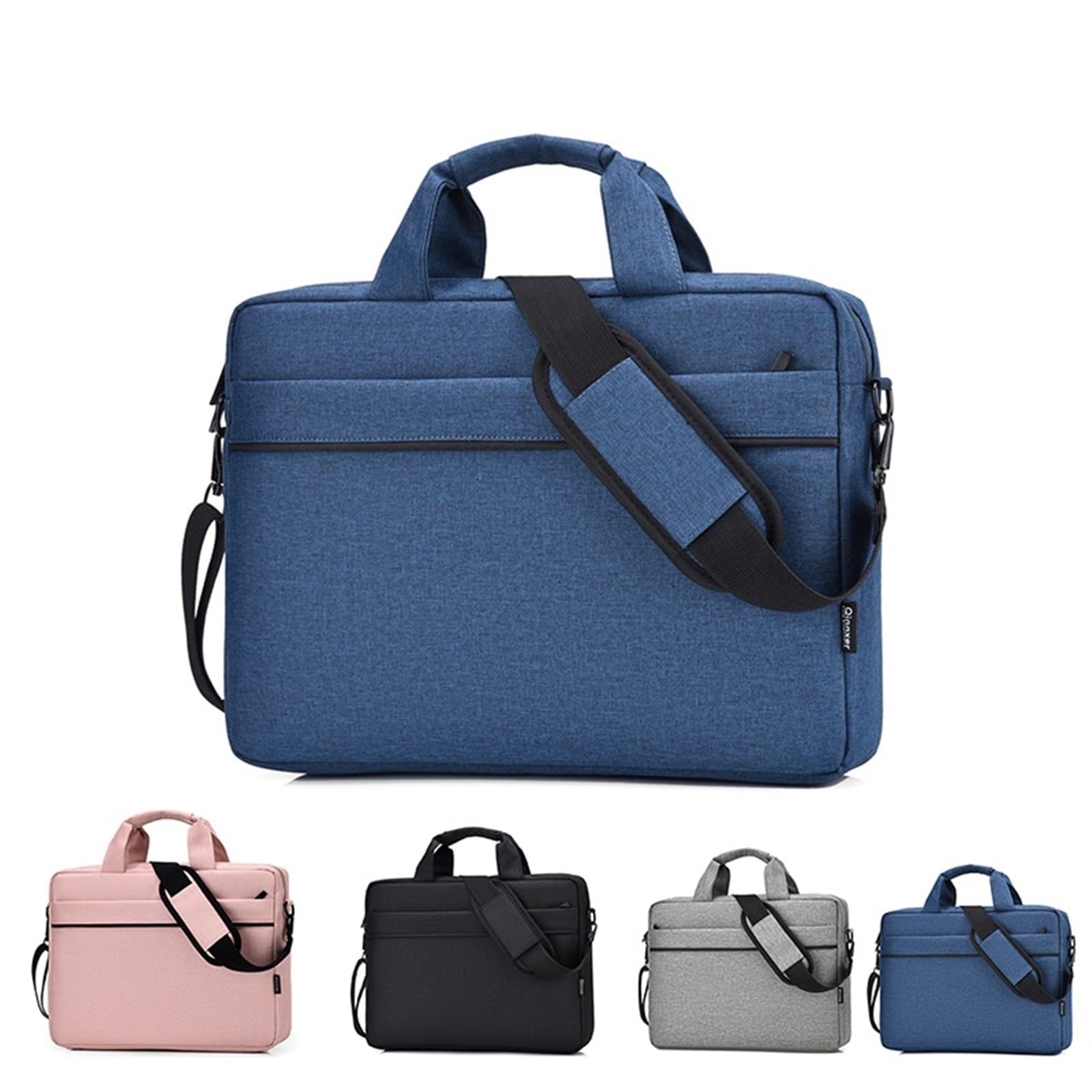 Porta Documenti Borsa Universale for Laptop da 14, 15,6 e 16 Pollici, Borsa for Computer, Borsa a Tracolla, Valigetta Borsa Notebook(Blue,15.6-inch)
