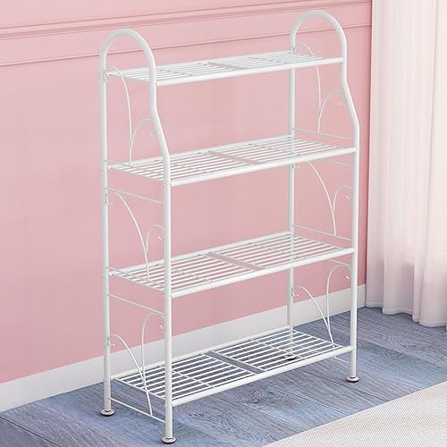 LIGUOYI Estante para almacenamiento de plantas de interior de 3 niveles y 4 niveles, estante de metal simple y elegante, estante de almacenamiento