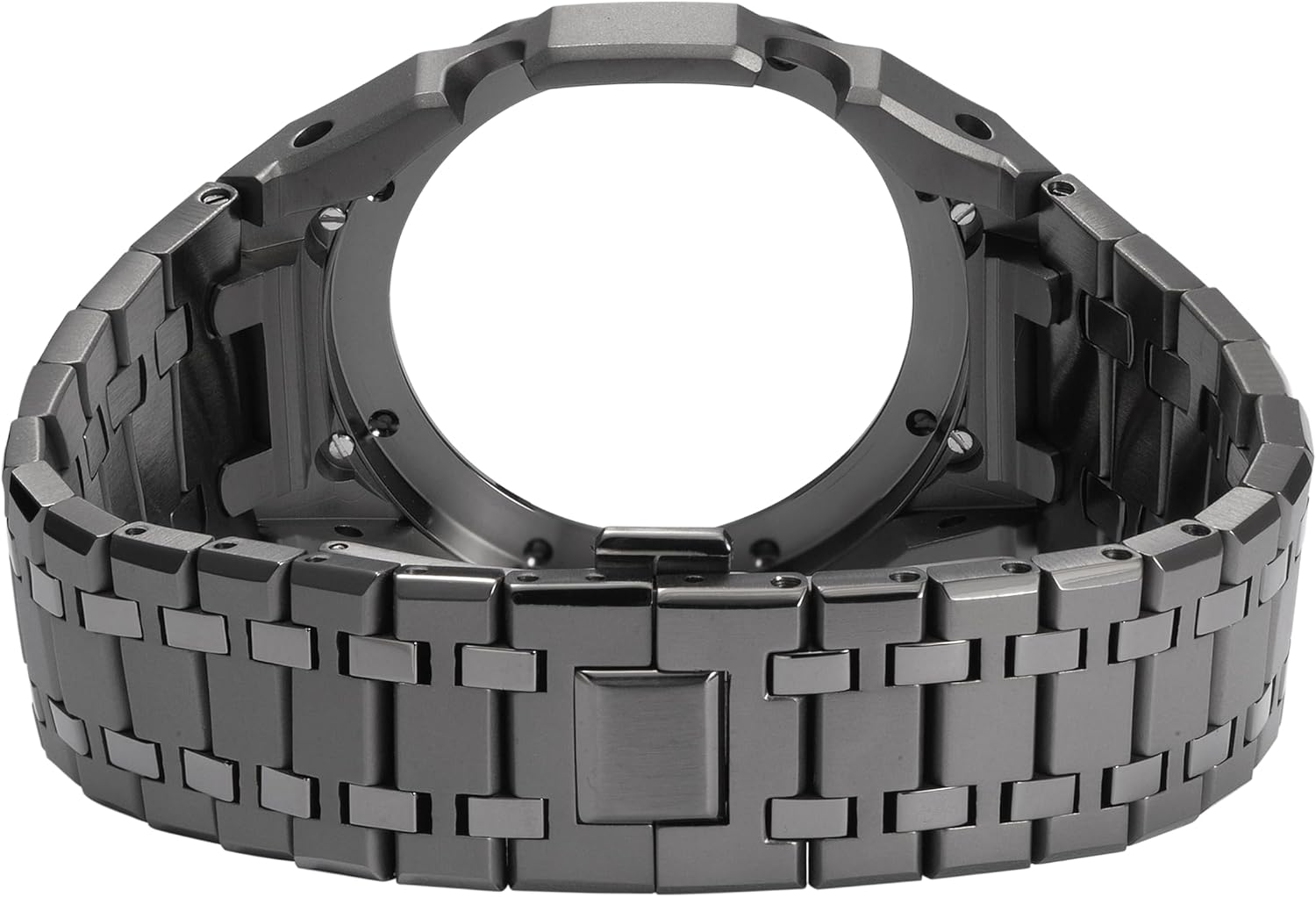 Watch Strap Case Metal Mod Kit Parts,316L Stainless Steel Blingbling Sandblast Watch Bezel Band Shiny Smooth Modify Parts Compatible With Casioak G shock Watches GA2100 GA2110 GAB2100