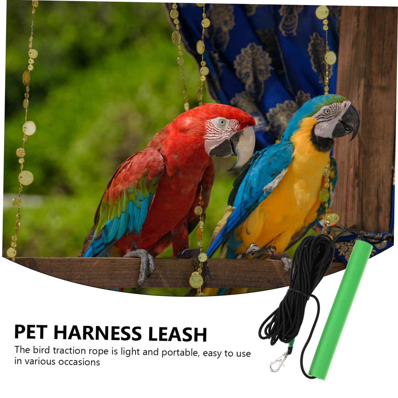 ORFOFE 2 Correas para Loros Arneses para Pájaros Cuerda de Liberación Ligera para Volar al Aire