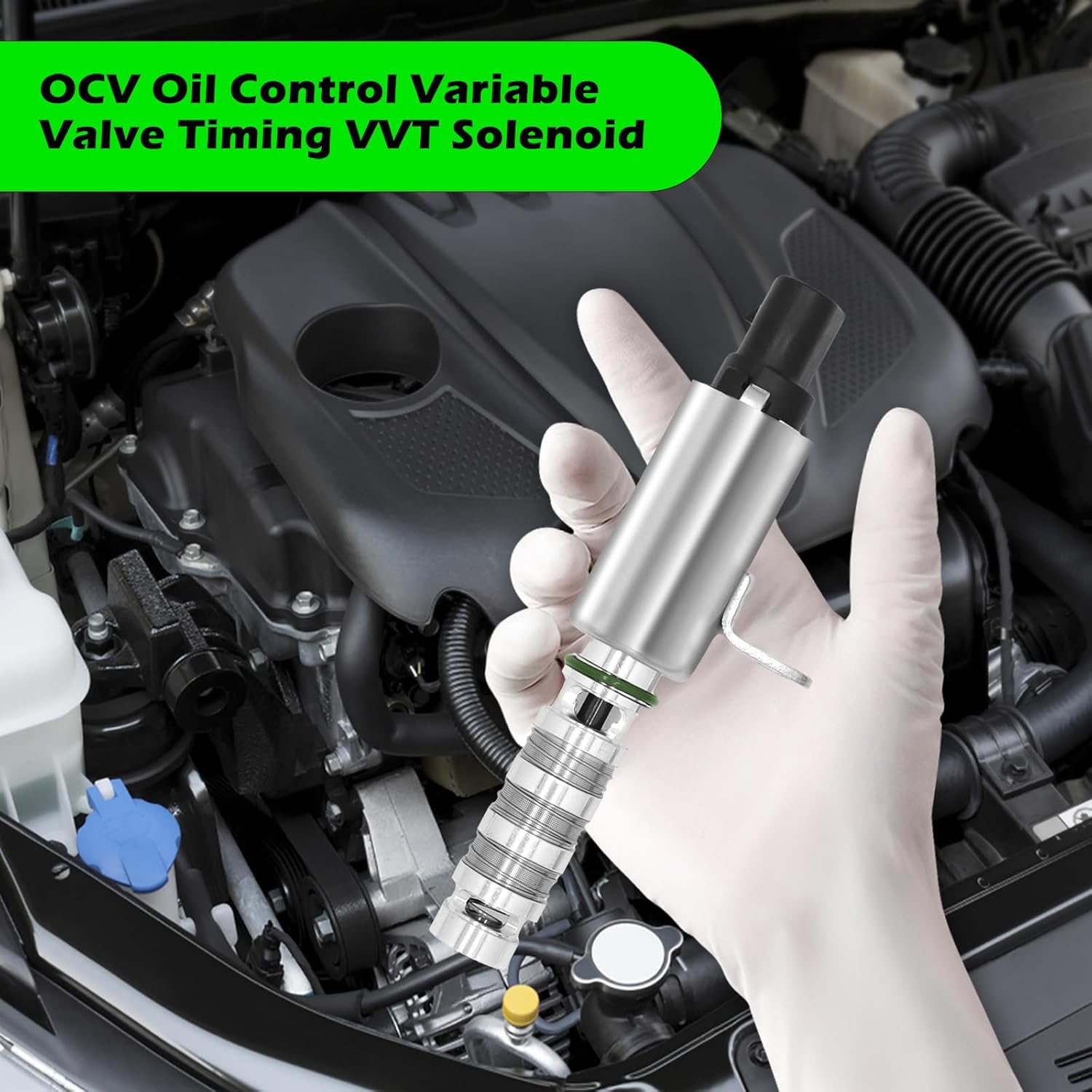 2-PCS Intake & Exhaust Engine Variable Valve Timing VVT Solenoid Compatible with Hyundai Elantra,Tucson Kia Optima,Kona, Sonata,Forte5, Soul 1.8L 2.0L OEM24355-2E100