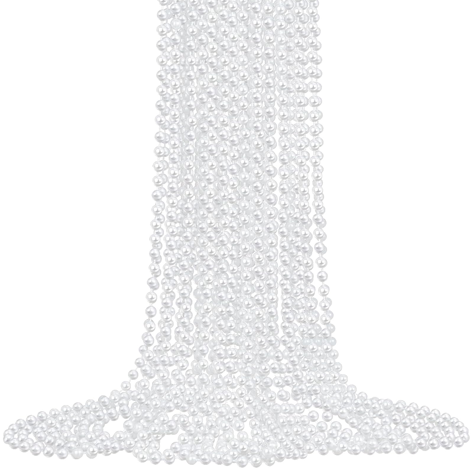 XIPENGKEJI 12 Pack Faux Pearl Necklace Bulk Long Pearl Women's - dress up accessories | Mubboo