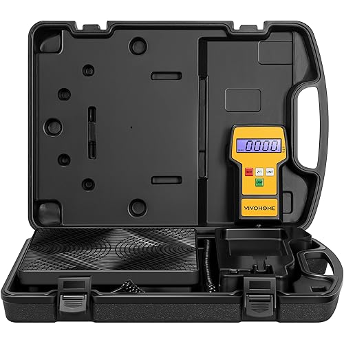 VIVOHOME 220 LBS High Precision Electronic Digital Refrigerant Charging Weight Scale with Case for HVAC A/C