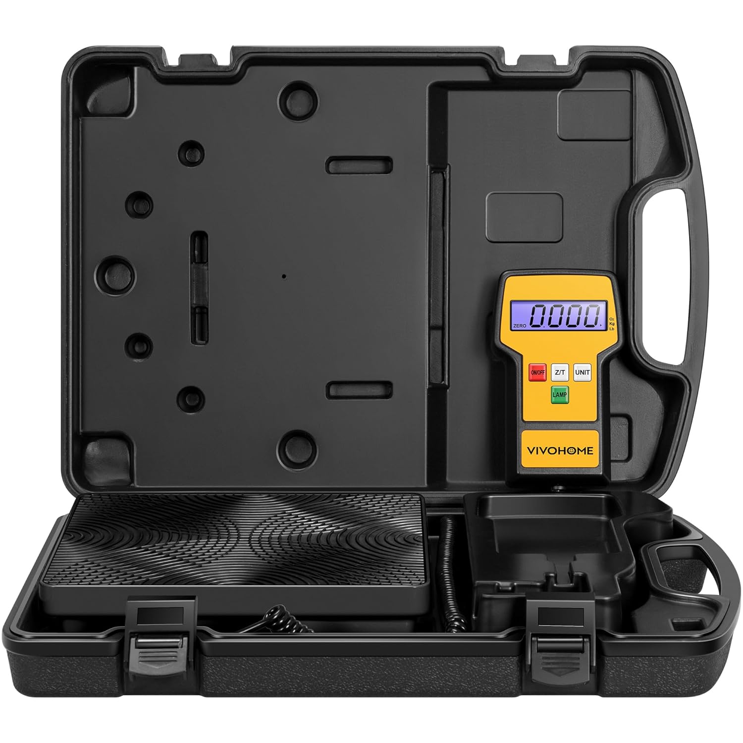 VIVOHOME Digital HVAC Manifold Gauge Set with R134a R1234yf Quick Couplers and Can Taps with VIVOHOME 220 LBS High Precision Electronic Digital Refrigerant Charging Weight Scale with Case for HVAC A/C