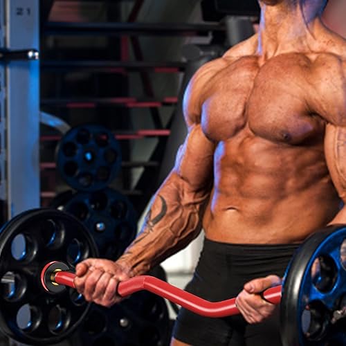 Miniatura 7 de Olympic EZ - Barra de pesas olímpica, 400 libras, barra de peso olímpica, barra de peso de 4 pies con agarre moleteado para placas de peso de 2