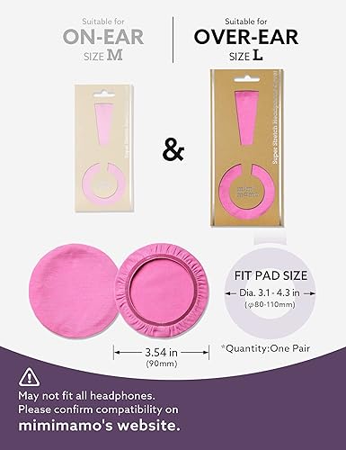 Miniatura 5 de Mimimamo Cubierta para auriculares súper elástica tamaño L (rosa)