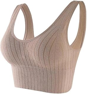 FENGYAO Sports Bra Women Tube Top Crop Top Women Bra Seamless Sports Bra Sleeveless Crop Camis Summer Tops Bandeau Top Basic Tank
