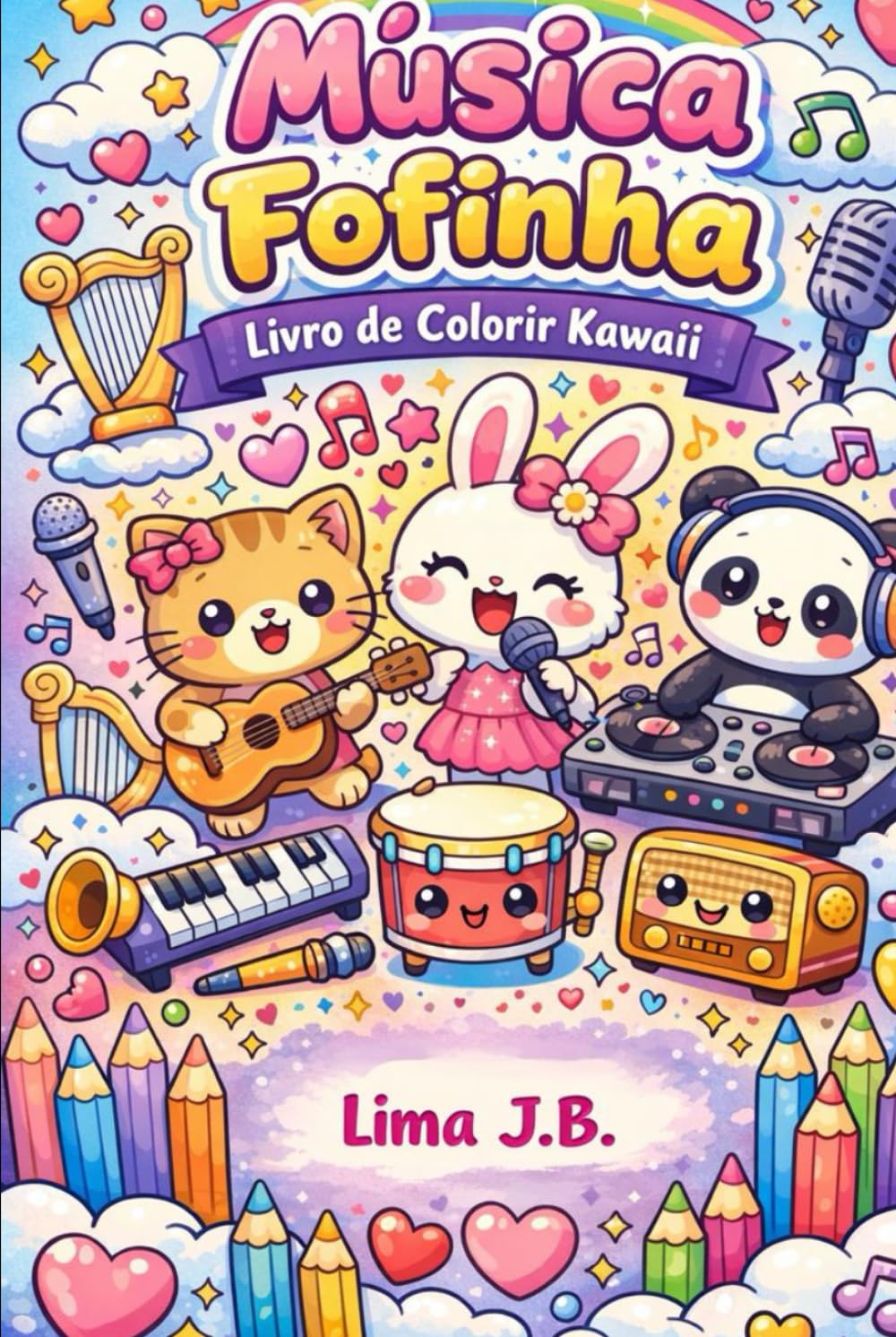 Música Fofinha: Livro de Colorir Kawaii