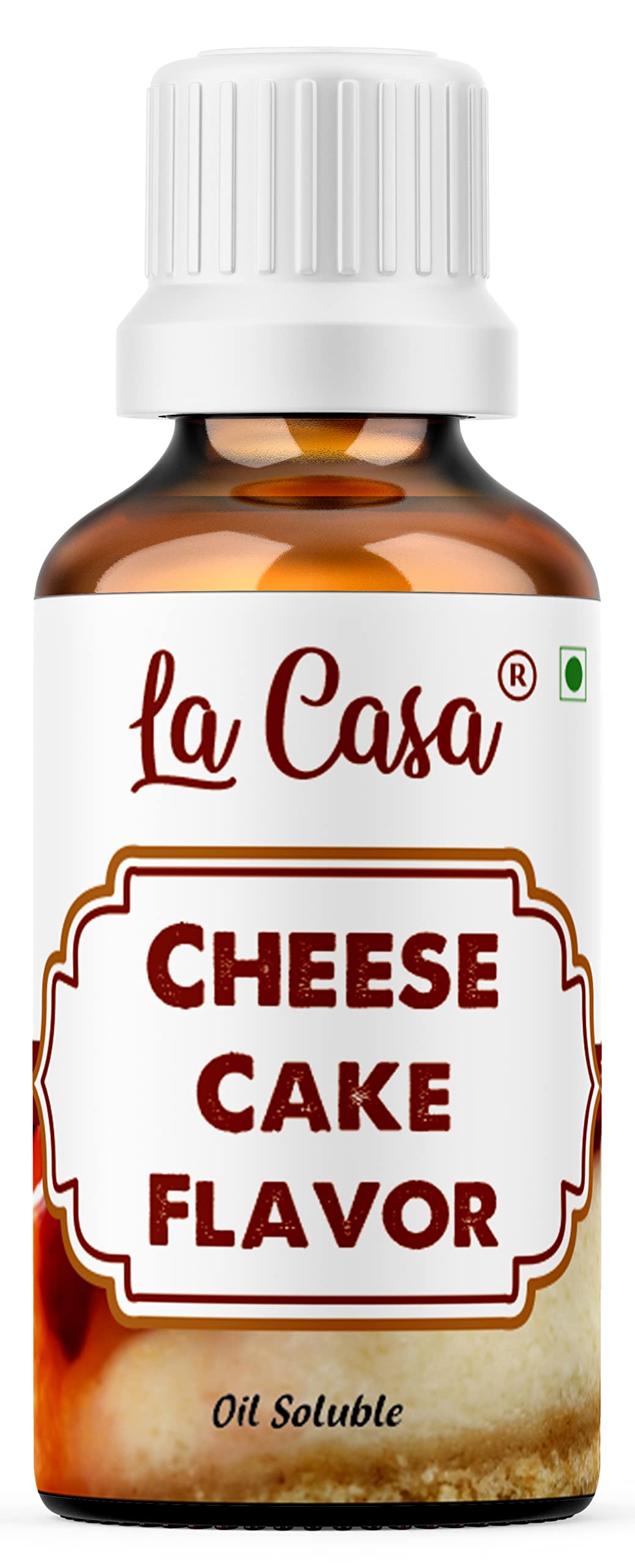 La Casa Classic Cheesecake Flavor Essence | Oil Soluble Flavor for Bakery, Ice-cream, Sweets, Chocolates | 30g |