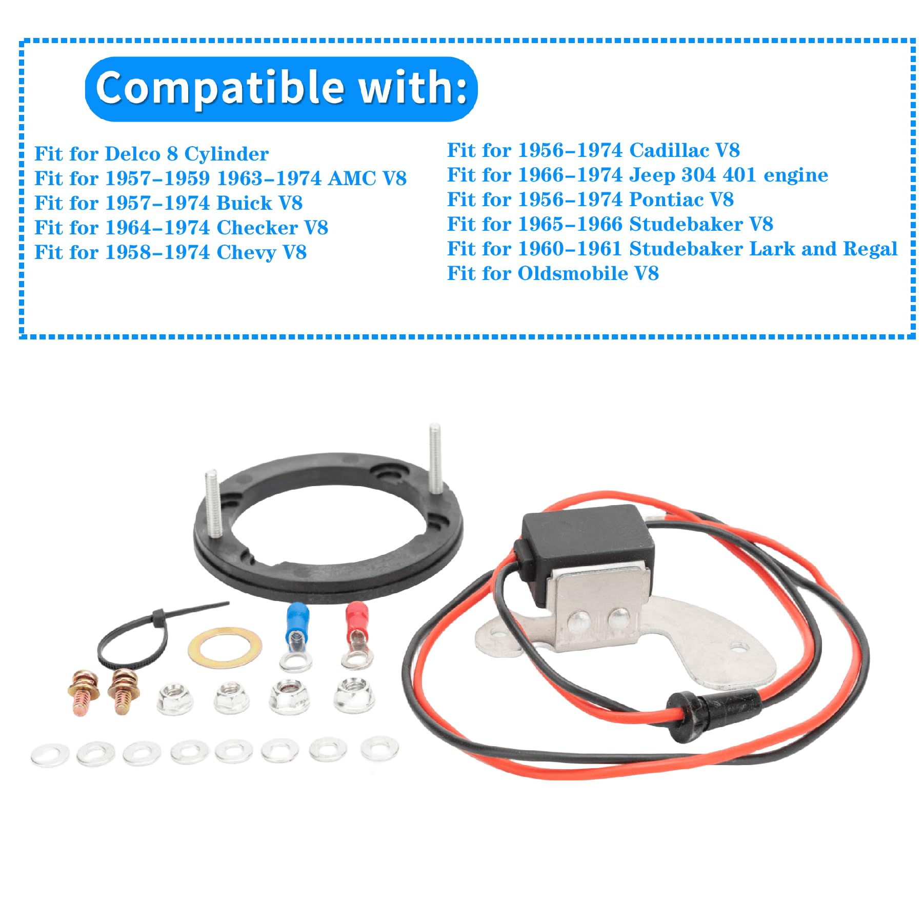 Kit Allumage Électronique 1181 - Pour Moteurs V8 GM - Delco 8 Cylindres - Améliore Performances