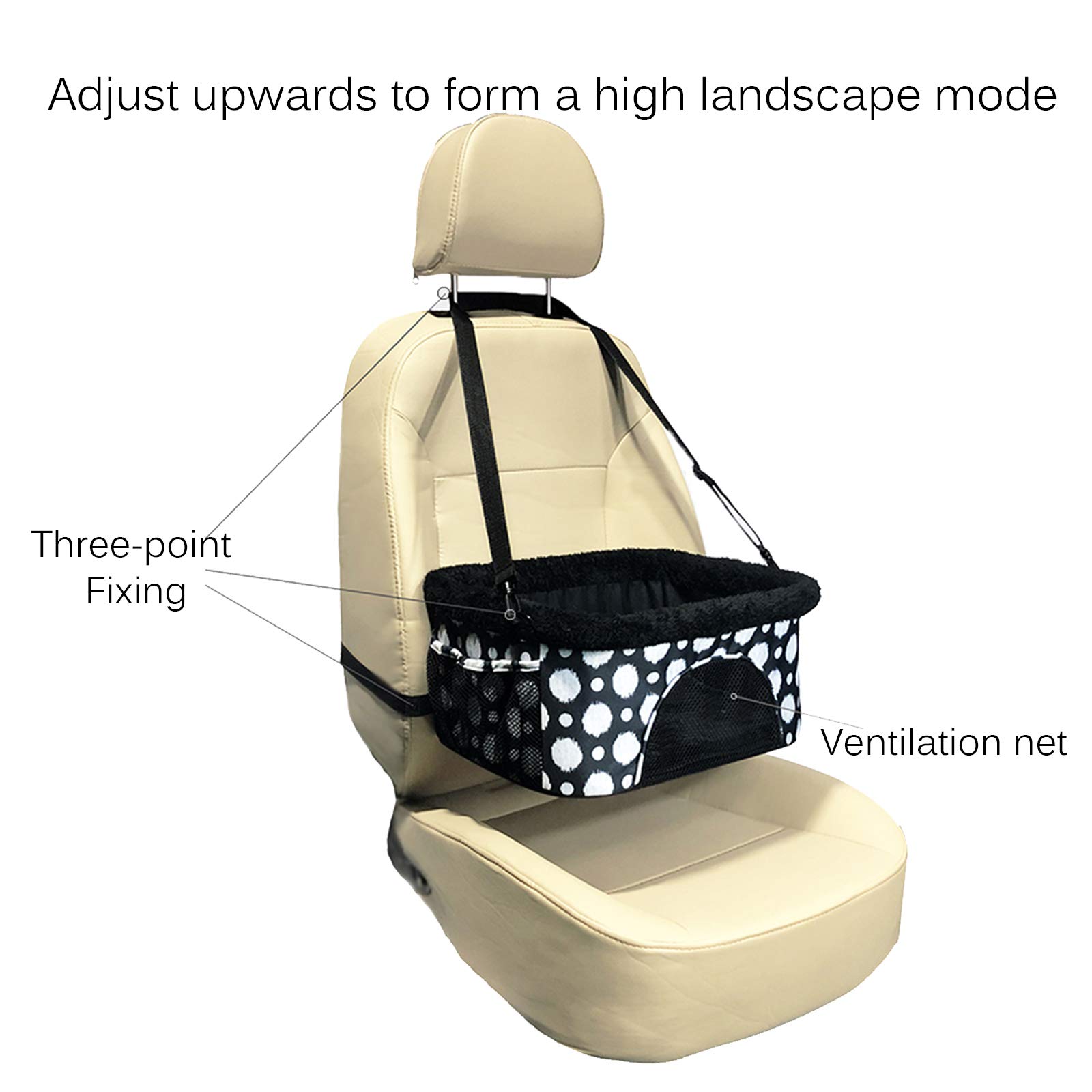 Siège Auto Pour Chien Pliable - Imperméable, Avec Laisse De Sécurité - Pour Petit/moyen Chien, Voiture