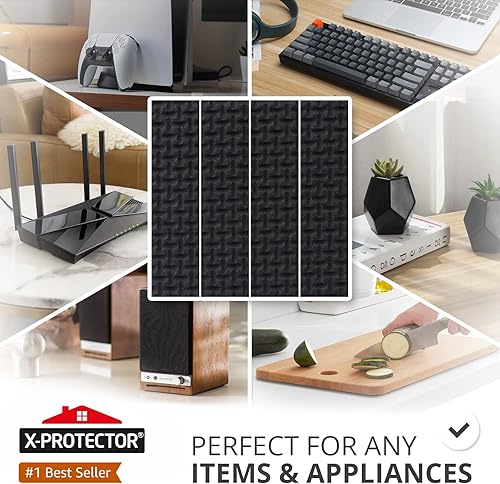 Miniatura 2 de X-PROTECTOR - Almohadillas antideslizantes para muebles, 8 unidades, almohadillas de goma de 1 x 4 pulgadas, agarres ideales para muebles, agarres