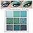 AMY\'S DIARY Matte Shimmer Light Deep Green Eye Shadow Palette Makeup,Teal Eyeshadow Long Lasting Waterproof Cruelty-Free, 9 Blendable Shades in Smooth Finishes with Gorgeous Pearls for Girls (Green)