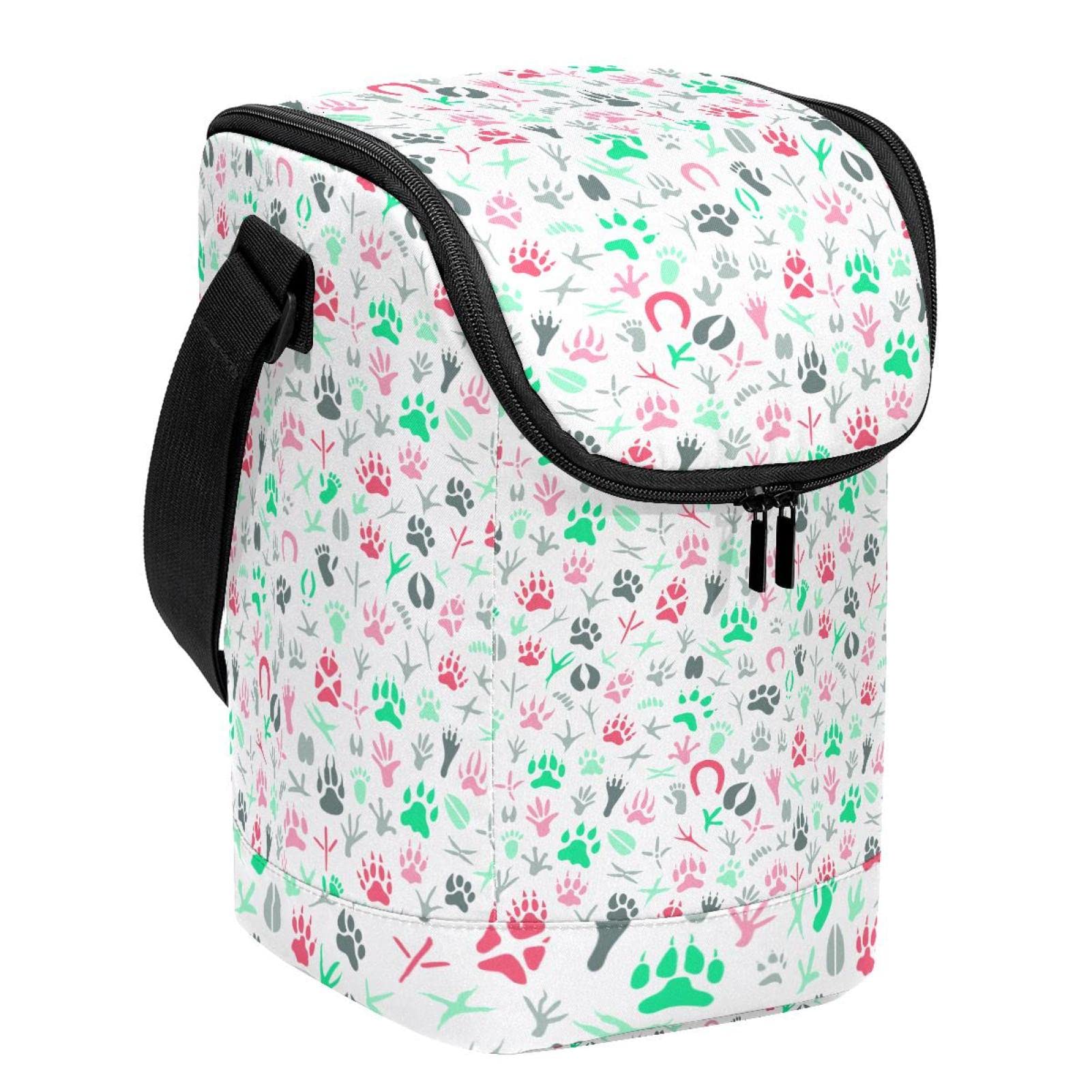 Bolsa de almuerzo pequeña reutilizable lonchera ligera con estampado animal
