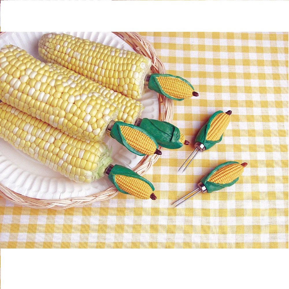 Charcoal Companion Classic Mini-Corn Corn Holders, 4 Pairs