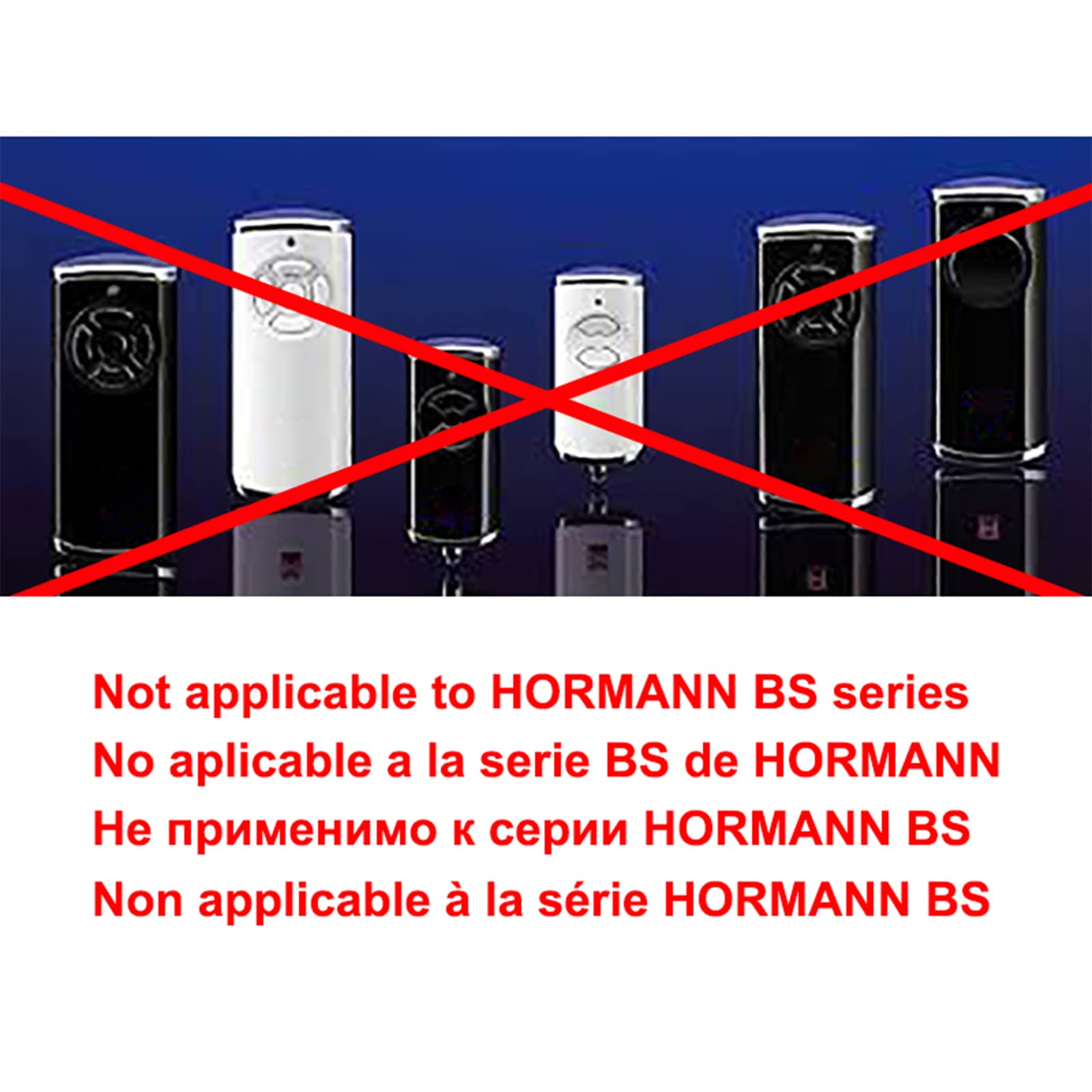 Garagentor Handsender kompatible Fernbedienung für Hörmann 40,685MHz HSE2 HSM4 HSM2 HSE4 HS2 HS4 Graue Tasten, 2 Stück
