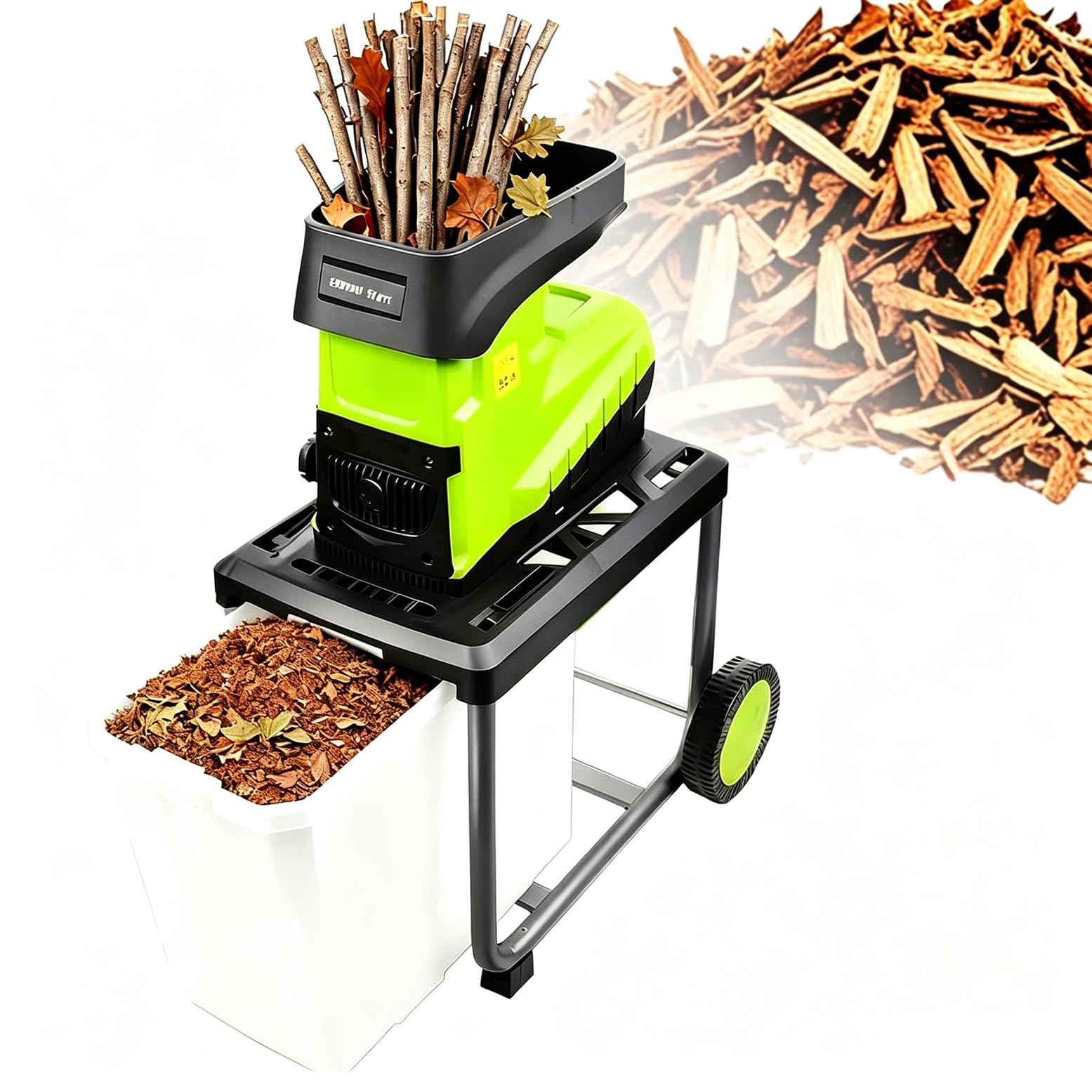 Trituradora Eléctrica De Jardín De 2800W con Bolsa Recolectora 50L