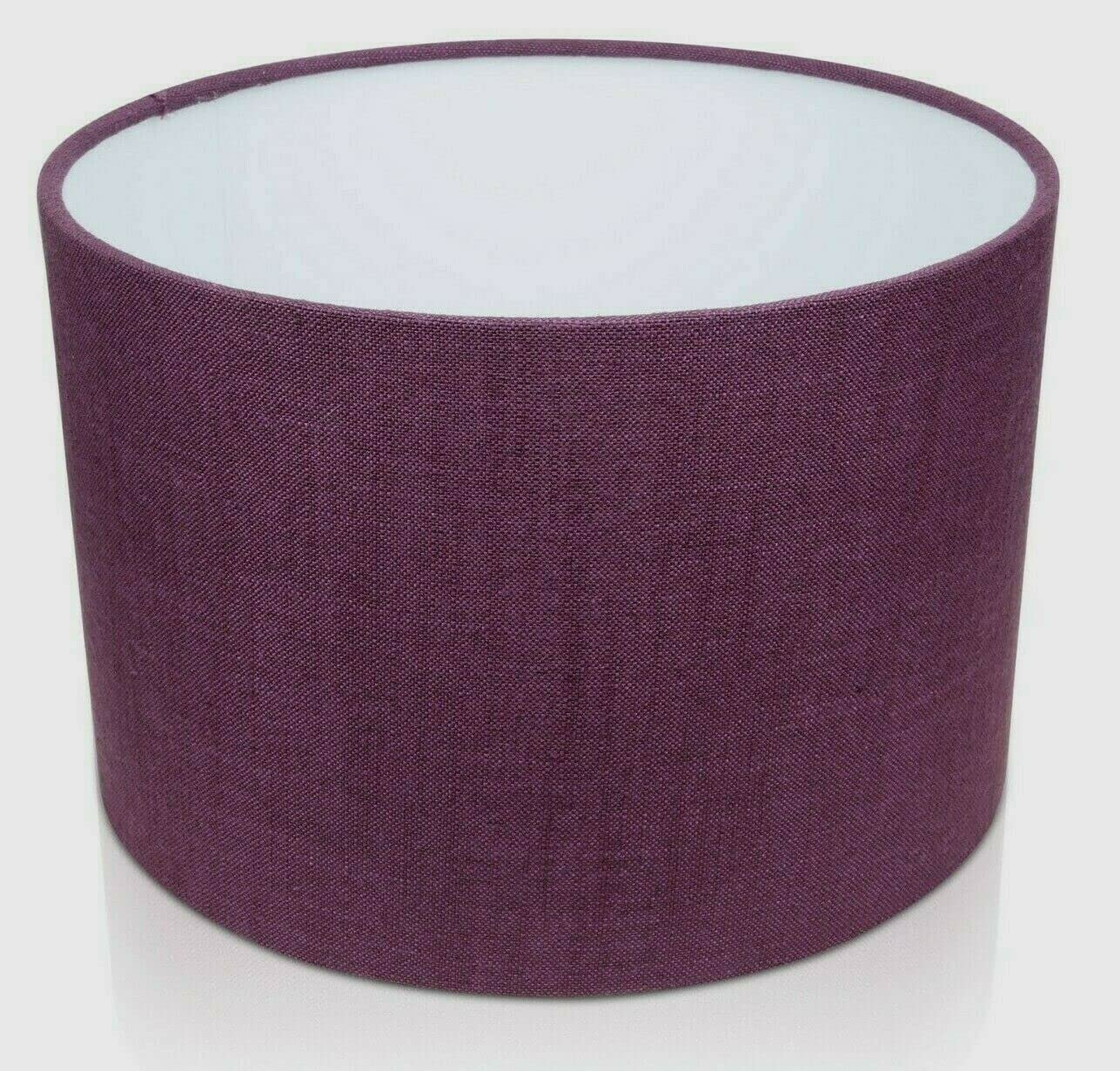 Kushade Purple Florenzo Linen Plain Colour Table Lampshade Pendant Ceiling Shade (Diameter 45Cm (18"), )