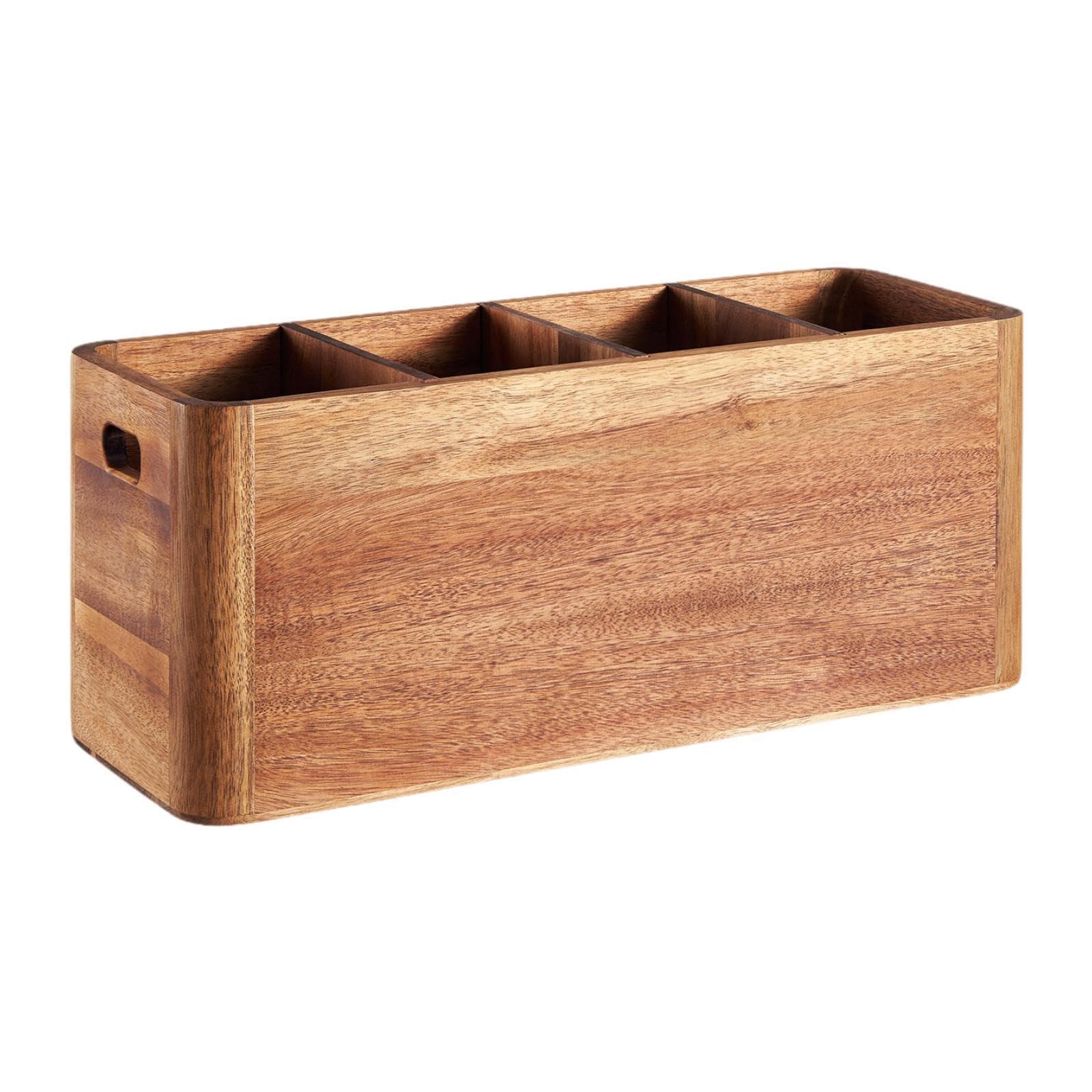 Besteckkorb Aus Holz, Besteckorganizer, Abtropfgestell für Kleines Besteck