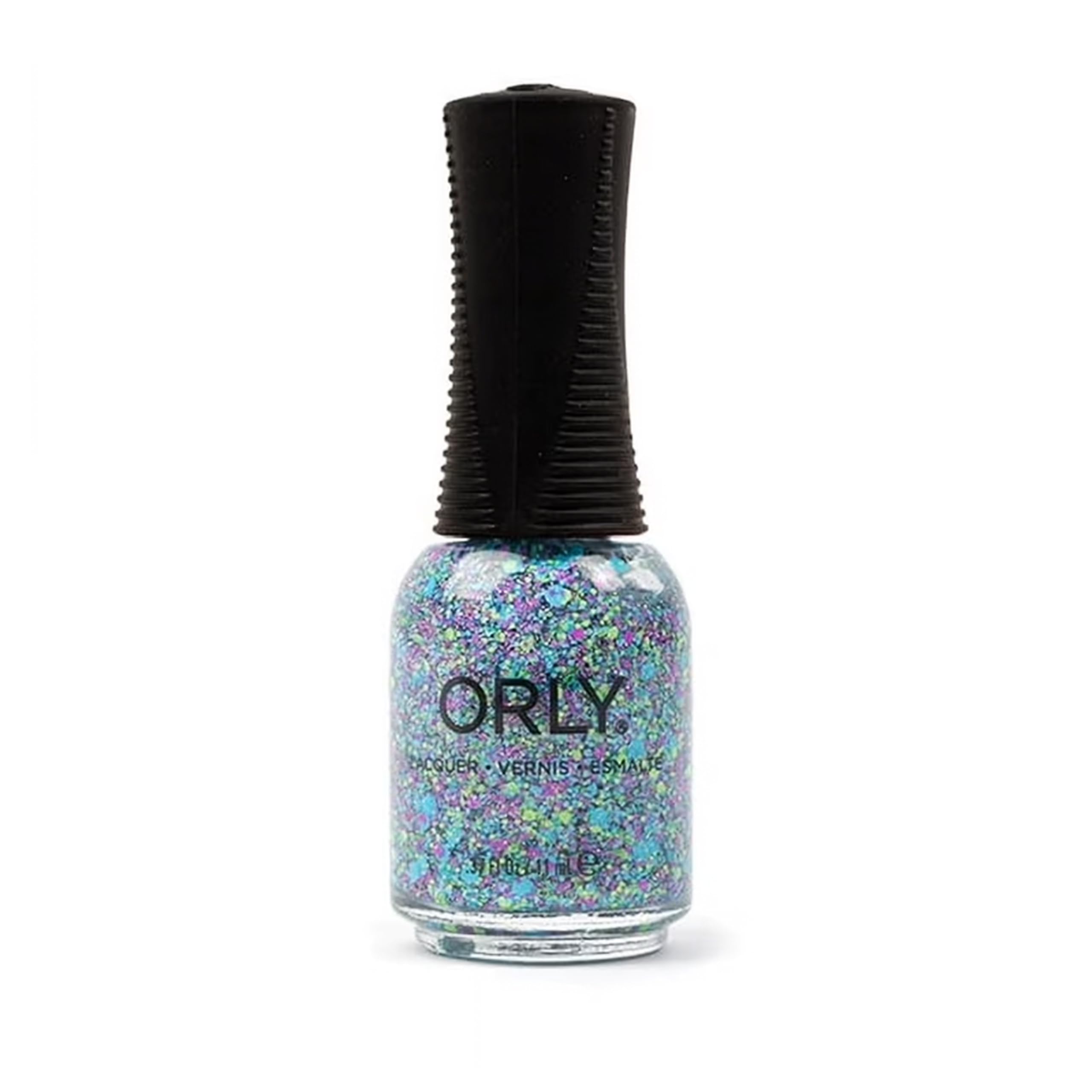 Dancing Queen Nail Polish Topper (18ml), Holographic Blue Confetti Nail Varnish