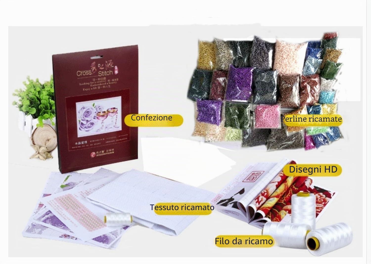 Kit Punto Croce Con Perline Fai-Da-Te Kit Ricamo Con Perline Pavone E Fiori Kit Ricamo Animali Set Punto Croce Facile Per Adulti Principianti 40x50cm