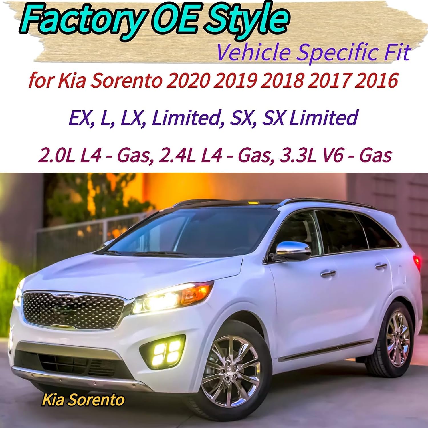 Rear Wiper Blade & Arm Replacement for Kia Sorento 2016-2020 2019 2018 2017 - OEM Fit for EX L LX Limited SX SX Limited Models - All-Season Back Windshield Wiper Blade Set