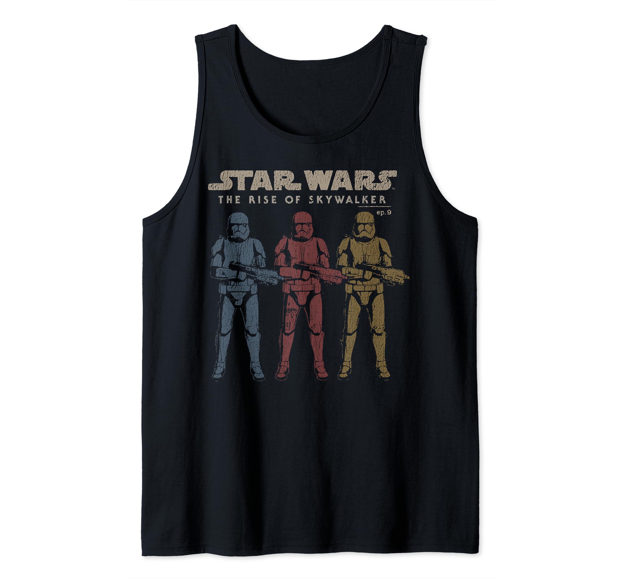 Star Wars The Rise Of Skywalker Tri-Color Troopers Tank Top, Black