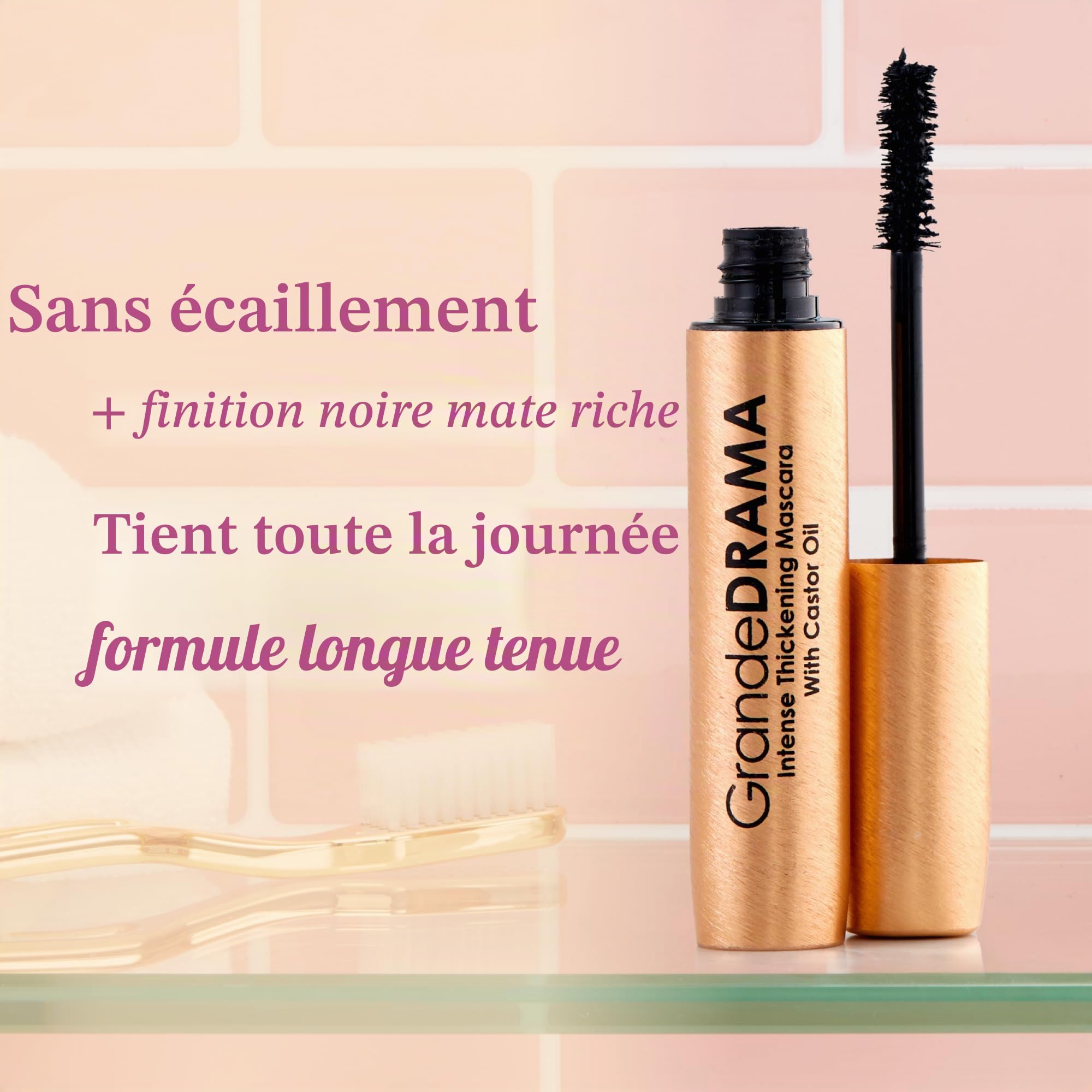 Grande Cosmetics GrandeDRAMA Intense Thickening Mascara - Black For Women 0.32 oz Mascara