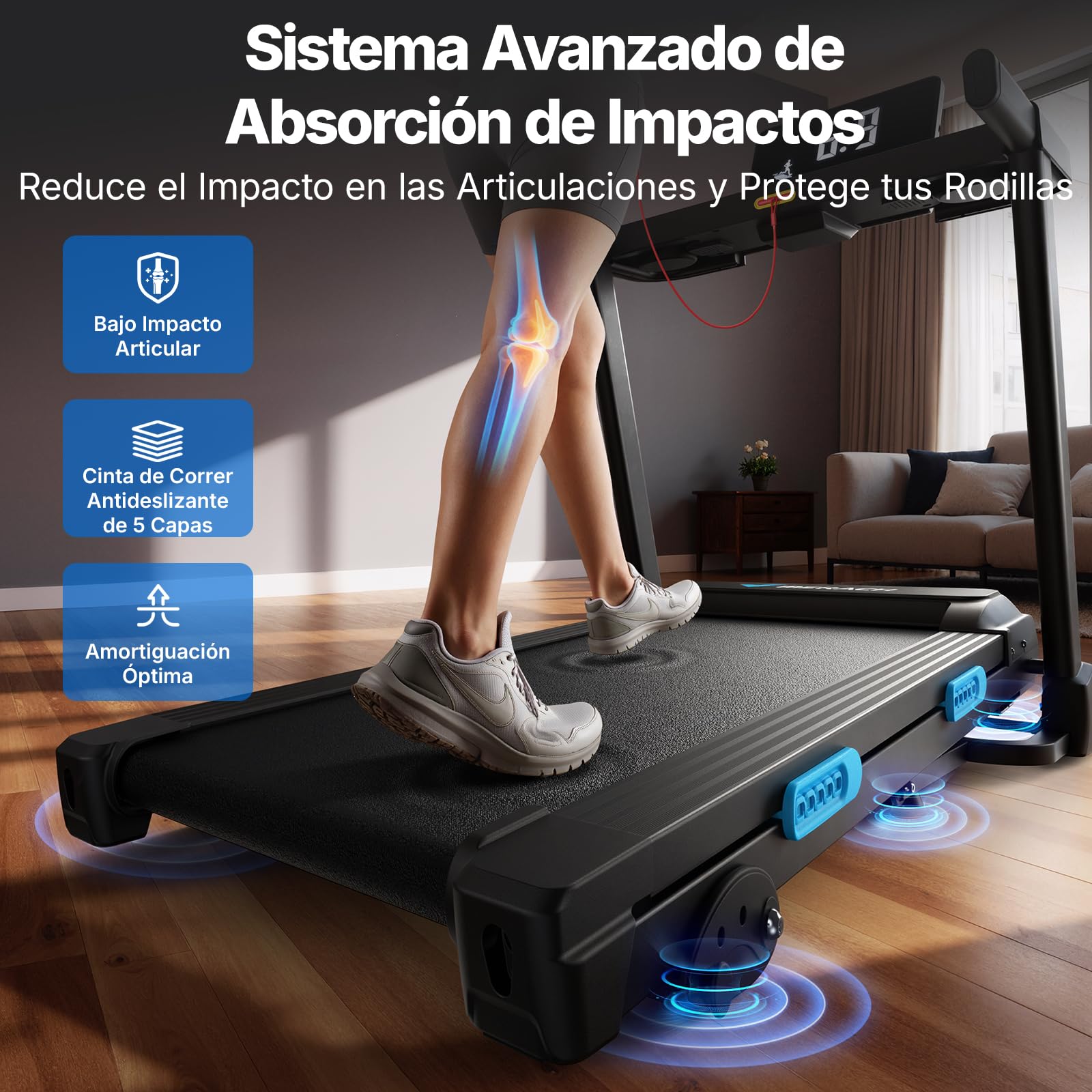MERACH Cinta de Correr Plegable, 15% Cinta de Correr con Inclinación, 0.8-12km/H Caminadora Electrica para Casa, 2.5HP Walking Pad, Cinta de Andar para Plegable Casa y Oficina, App, Pantalla LED