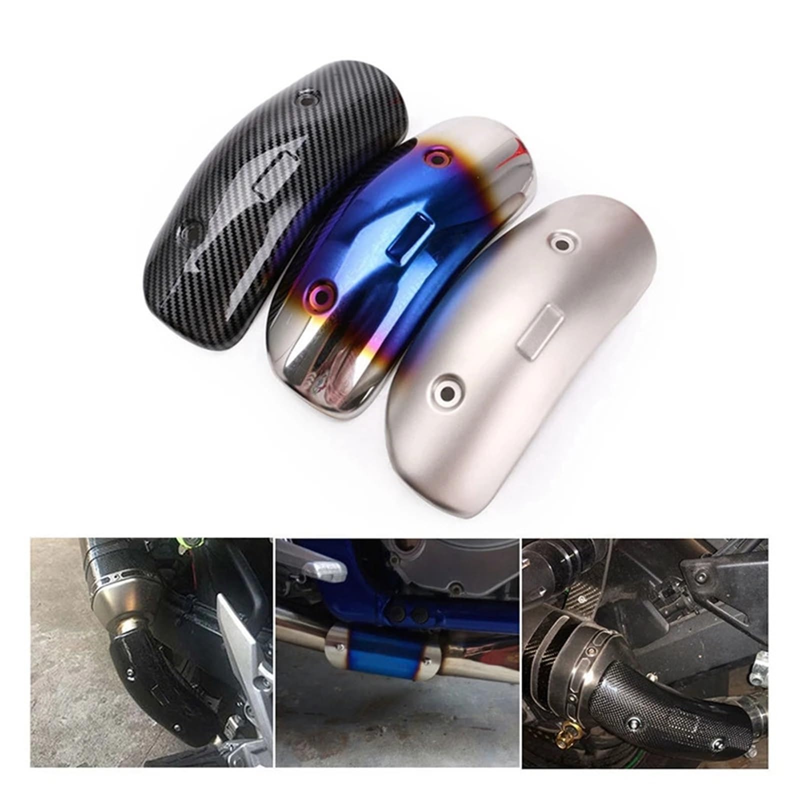 Protector de calor universal para silenciador de escape, compatible con Yoshimura AR SC. Protector de Tubo de Escape
