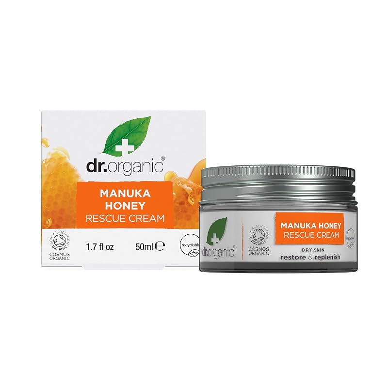 Creme facial Dr. Organic com mel de Manuka, 50 mL