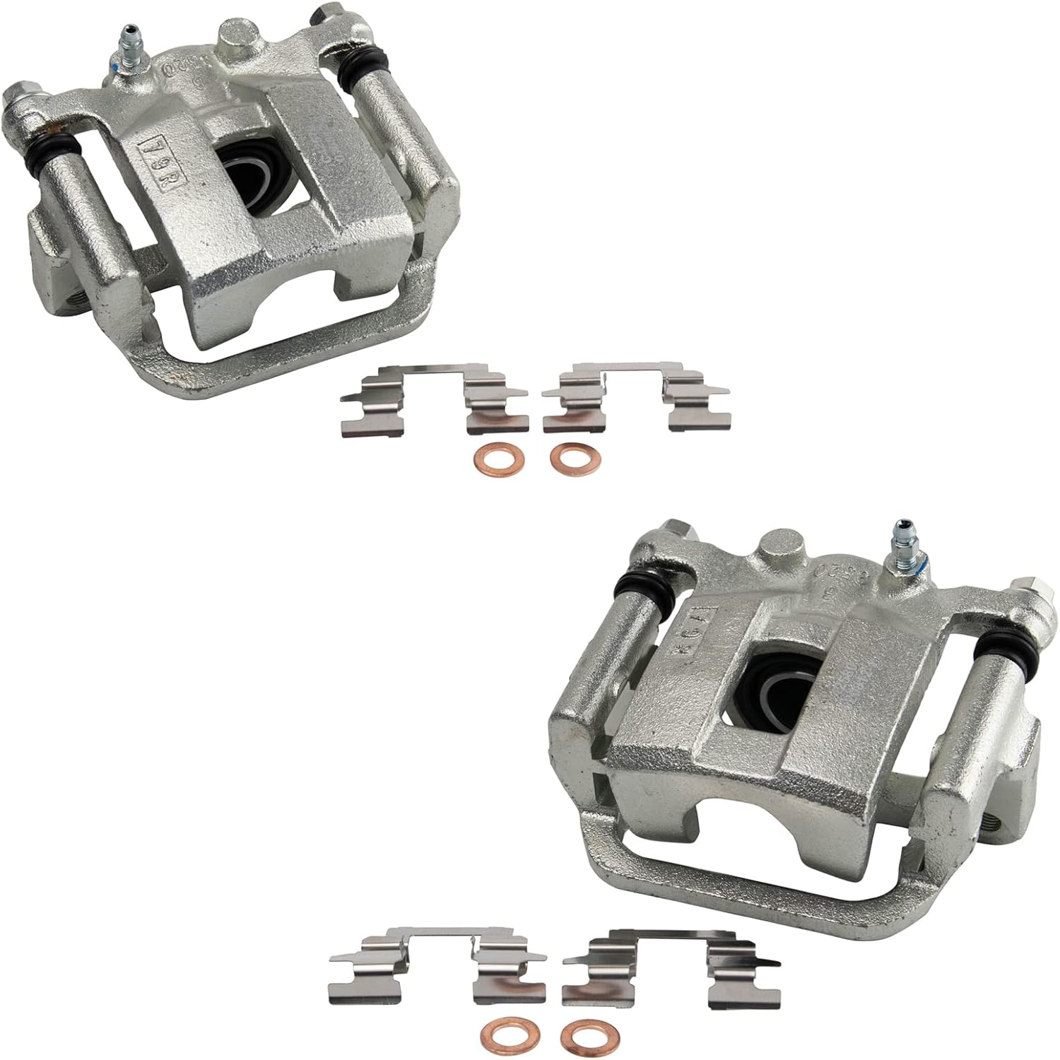 TRQ Rear Brake Caliper Set Compatible with 2008-2013 Nissan Rogue 2014-2015 Rogue Select