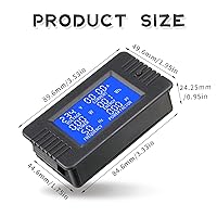 Vista 2 de Weewooday Medidor de panel de energía de energía de amperaje de corriente alterna 80-260v 100a pantalla digital LCD amperímetro voltímetro