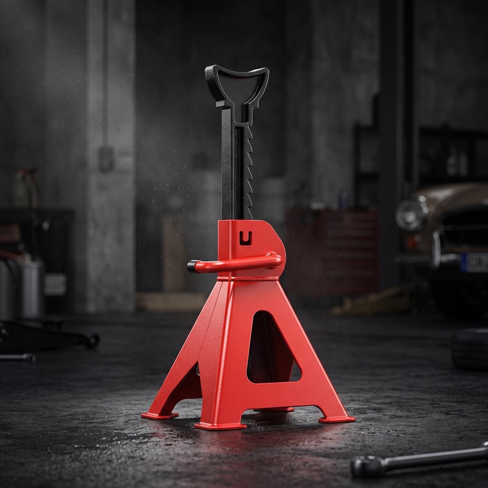 Caballete Seguro Soporte Estable para Garaje, Soporte De Seguridad De 3 Toneladas, Modelo Extra Grueso De 3M 3.1KG Neto Por Unidad