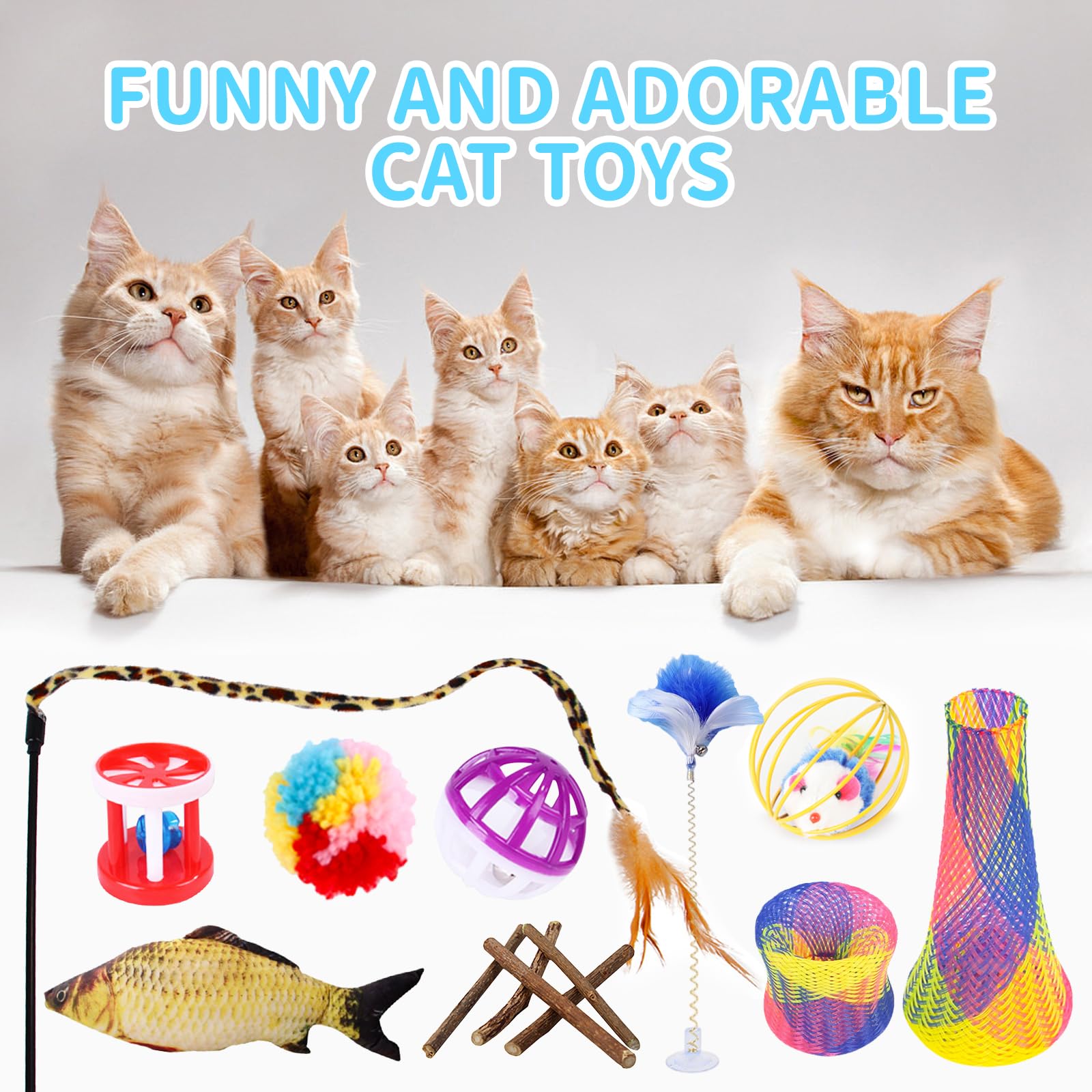 Giocattoli Per Gatti,14 Confezioni Giocattoli Con Erba Gatta