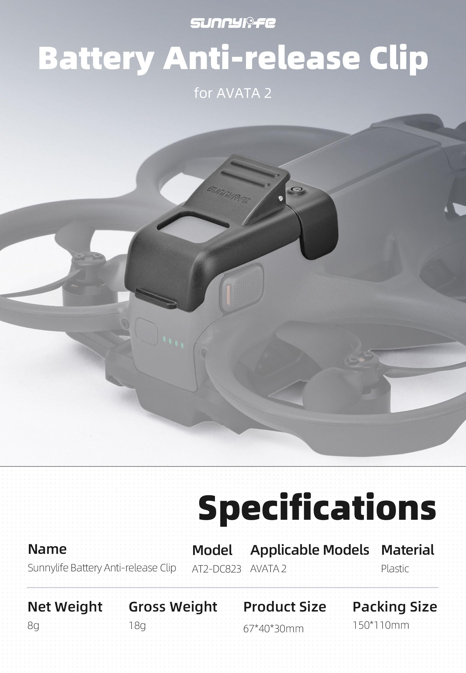 Fixation Sécurisée Drone Support De Batterie Pour DJI Avata